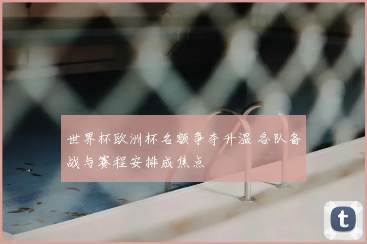 世界杯欧洲杯名额争夺升温 各队备战与赛程安排成焦点